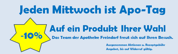Jeden MIttwoch ist Apo-Tag